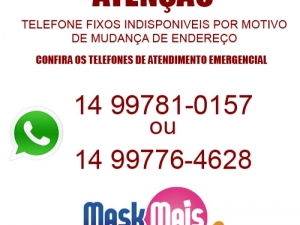 TELEFONES FIXOS INDISPONÍVEIS